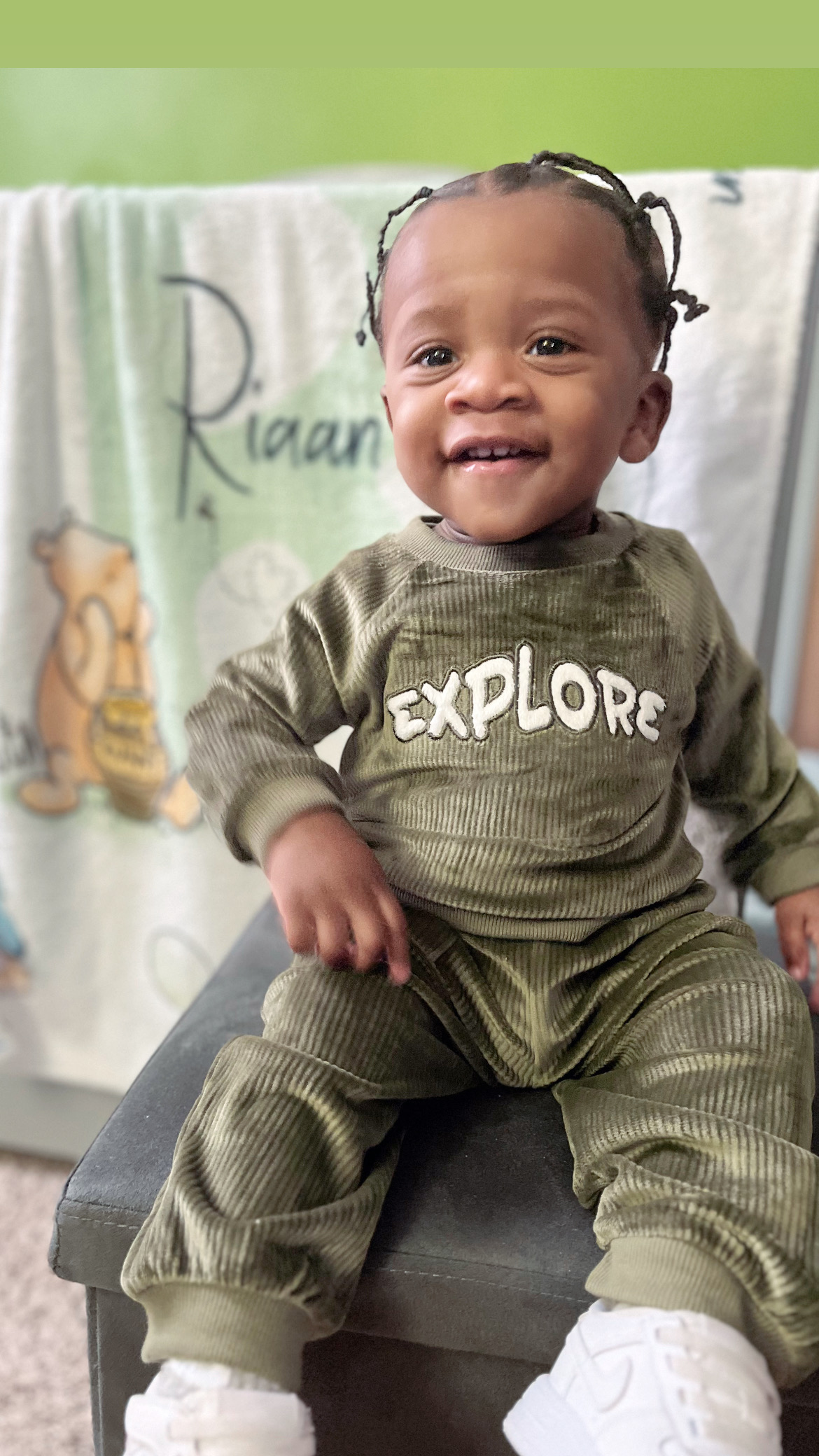 little boy smiling at camera