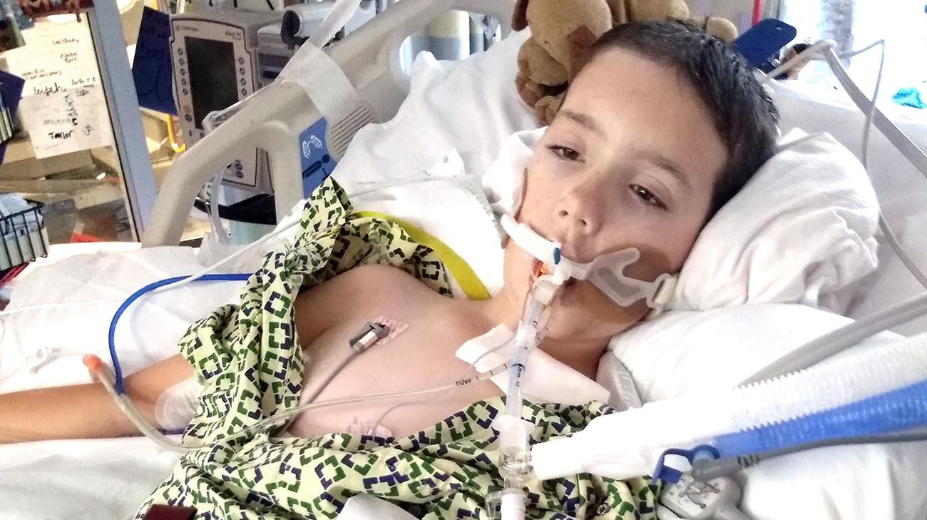 boy in hospital