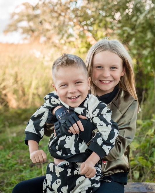 two children